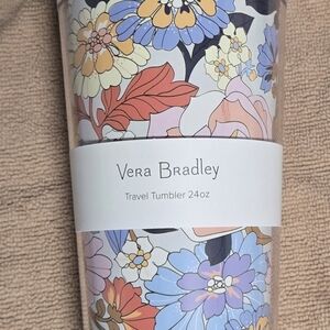 Vera Bradley Floral Travel Tumbler - Blue and Red